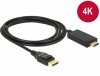 Delock Kabel DisplayPort v1.2A - HDMI M/M 4K 2M czarny Premium