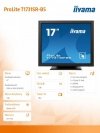 IIYAMA Monitor dotykowy T1731SR-B5 17 TN, IP54, głośniki