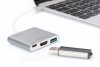 Digitus Multi Adapter 1xHDMI 4K 30Hz UHD, 1xUSB Typ C PD (61W), 1xUSB A 3.0 na USB Typ C, Aluminiowy