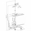 Maclean Stand wózek do monitora CPU na kółkach MC-793