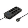 Qoltec Listwa antyprzepięciowa Quick Switch, 8 gniazd, 2,5m