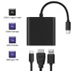 Qoltec Adapter USB 3.1 typ C / HDMI + USB A + USB typ C | Czarny