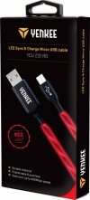 YENKEE Kabel YCU 231 czerwony LED Micro USB LED 2.0