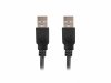 Lanberg Kabel USB-A M/M 2.0 1.0m Czarny