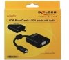 Delock Adapter HDMI MICRO (M)-VGA(F)+MINIJACK 3.5 mm