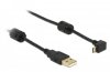 Delock Kabel USB MICRO(M) Kątowy Góra/Dół -> USB-A(M) 2.0 1m