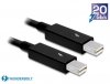 Delock Kabel THUNDERBOLT M/M 0.5m czarny