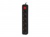 Lanberg Listwa przedłużacz 3m 5x230 c  PS1-05F-0300-BK