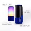 V-tac Głośnik przenośny Bluetooth LED Niebieski