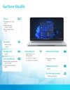Microsoft Surface Laptop Studio Win10Pro i5-11300H/16GB/512GB/Iris/14.4 cala Commercial Platinum 9Y1-00034