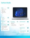 Microsoft Surface Laptop Studio Win11Pro i7-11370H/32GB/1TB/RTXA2000 4GB/14.4 cala Commercial Platinum AIC-00009