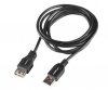 Lanberg Przedłużacz USB-A M/F 2.0 1m czarny BOX