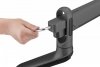 Digitus Uchwyt biurkowy podwójny z zaciskiem sprężyną gazową 2xUSB 2xLCD 17-32, max. 2x 9 kg