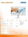 MSI Monitor Modern MD272PW 27 cali IPS/FHD/5ms/75Hz/250nits