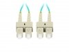 Lanberg Patchcord światłowodowy Mm Sc/Upc-Sc/Upc Duplex 3.0mm 1m Aqua