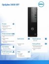 Dell Komputer Optiplex 3000 SFF/Core i3-12100/8GB/256GB SSD/Integrated/DVD RW/Kb/Mouse/W11Pro/3Y