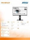 MSI Monitor PRO MP243P 23.8 cali FLAT/IPS/FHD/5ms/75Hz