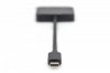 Digitus Hub/Koncentrator wideo 2-portowy USB Typ C/2x DisplayPort 4K/60Hz HDR HDCP 2.2 MST