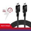 Maclean Kabel 2x USB-C 15W 2m wspierający QC 3.0 MCE494 Czarny