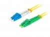 Lanberg Patchcord światłowodowy sm lc/apc-lc/upc duplex 3.0mm lszh g657a1 0.5m żółty