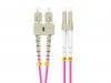 Lanberg Patchcord światłowodowy mm lc/upc-sc/upc duplex 3.0mm om4 50/125 2m fioletowy