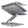 AXAGON HMC-STND Stojak z wieloportowy hub Aluminiowy 7in1, 5Gbps, do 10-16 cali laptopów, nastawny, 3x USB-A, HDMI 4