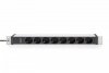 Digitus Listwa zasilająca PDU 19 Rack, 8x gniazdo ze stykami ochronnymi unischuko 16A/230V, 1x wtyczka IEC C20, 16A, przew