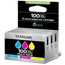 Lexmark Atrament/ LRP 100XL C+M+Y 3Pk blister
