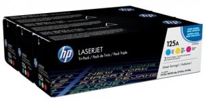 Toner HP 125A CYM Tri-Pack LaserJet Toner Cart  CF373AM