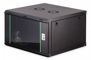 Digitus Szafa sieciowa wisząca Dynamic 19 7U rack 385x600x600mm, drzwi szyba, czarna, niezłożona, 60kg