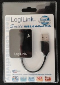 LogiLink HUB USB 2.0 4-portowy 'Smile' - czarny              UA0139