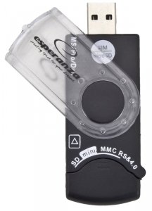 Esperanza Czytnik kart pamięci All-in-one + SIM EA118 USB 2.0