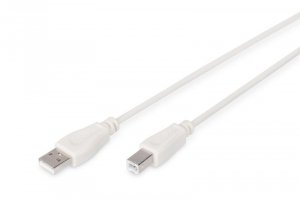 Digitus Kabel połączeniowy USB 2.0 HighSpeed Typ USB A/USB B M/M 3m Szary