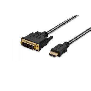 EDNET Kabel adapter HDMI HighSpeed 1080p 60Hz FHD Typ HDMI A/DVI-D (24+1) M/M nylon 3m