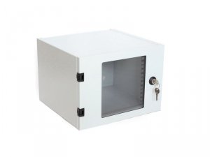 Digitus Szafa krosowa wisząca niedzielona 10 cali 4U 300x315x232 mm, drzwi szklane, kolor szary