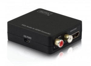 Digitus Konwerter sygnału VGA do HDMI, 1080p 60Hz FHD, HDCP 1.2, z audio (2xRCA)
