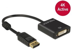 Delock Adapter DisplayPort (M) 1.2->DVI(24+5)(F) 4K Active