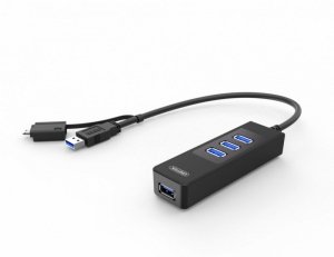 Unitek Hub 4x USB 3.0 z OTG - USB/ microusb; Y-3046A