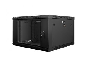Lanberg Szafa instalacyjna wisząca 19 cali 6U 600X600mm czarna (drzwi szklane)
