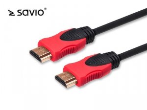 Elmak Kabel HDMI 2.0, OFC, SAVIO CL-96, złoty, 3D, 4Kx2K, miedź, 3m, blister