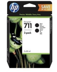 HP Inc. 711 80ml 2-Pack Black P2V31A