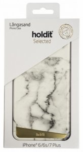 Holdit Selected etui Langasand magnetic marble biały iPhone 7 8 Plus