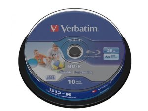 Verbatim BD-R 6x 25GB 10P CB DataLife Printable 43804