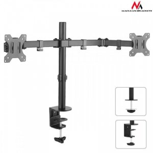 Maclean Uchwyt biurkowy na 2 monitory LCD MC-754 13-32 cale 8kg vesa 75x75/100x100
