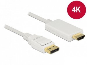 Delock Kabel DisplayPort v1.2A - HDMI M/M 4K 5M biały Premium
