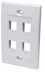 Intellinet 4-portowy panel na moduły Keystone do puszki (PN 517874) biały