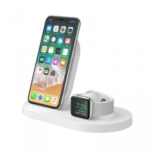 Belkin Ładowarka indukcyjna Apple Watch/iPhone/USB-A biała