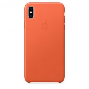 Apple Etui skórzane iPhone XS Max - oranż
