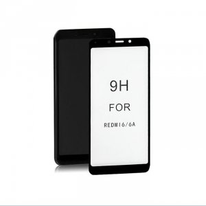 Qoltec Hartowane szkło ochronne do Xiaomi Redmi 6A | 6D | Czarne |     pełne