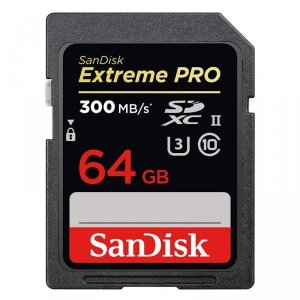 SanDisk Extreme Pro SDXC 64GB 300 MB/s UHS-II U3